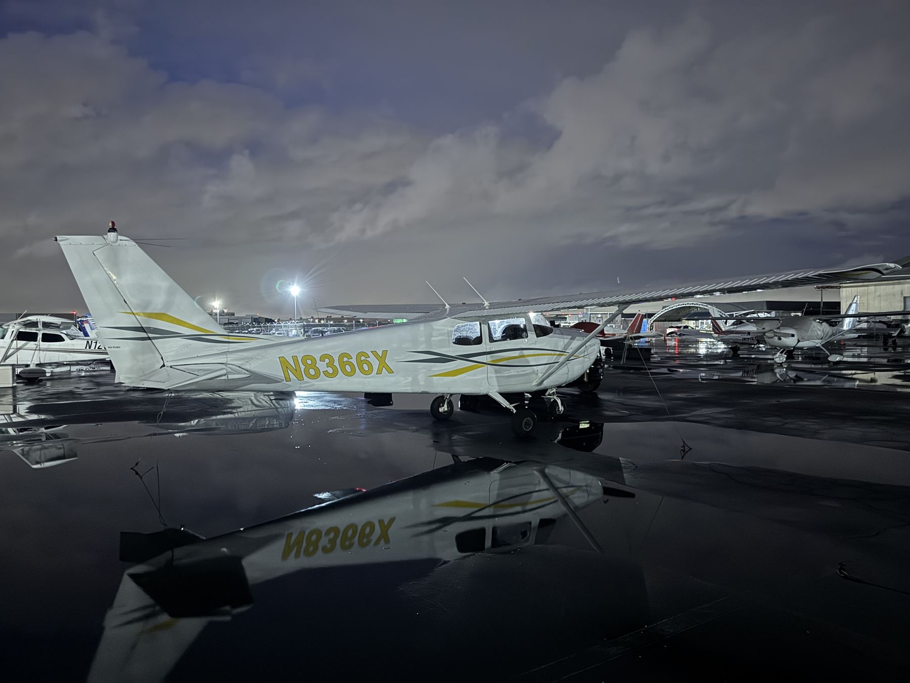 Cessna 172 N8366X on the ramp at Long&nbsp;Beach